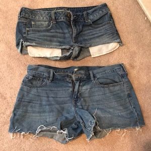 2 pairs of American Eagle/old navy denim shorts
